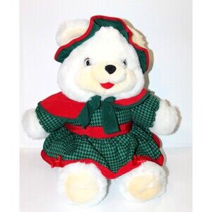Kmart Vintage Dan Dee Charles Dickens Christmas Carol Teddy Bear White Female